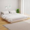 vidaXL Bed Frame without Mattress White Solid Wood Super King