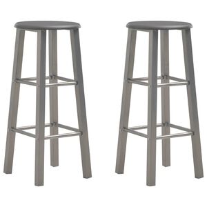 vidaXL Bar Stools 2 pcs Anthracite Engineered Wood