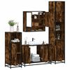 vidaXL 4&nbsp;Piece Bathroom Furniture Set&nbsp;Smoked Oak Engineered Wood