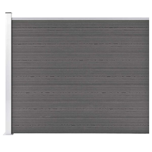 vidaXL Fence Panel WPC 175x146 cm Grey
