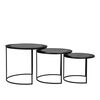 LABEL51 3 Piece Coffee Table Set Tres Black
