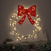 vidaXL Wreath with 60 LEDs Warm white 75 cm Rattan