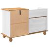 vidaXL Entryway Storage Bench with Drawer ASKIM White 100 x 39 x 62 cm