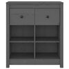 vidaXL Sideboard Grey 70x35x80 cm Solid Wood Pine