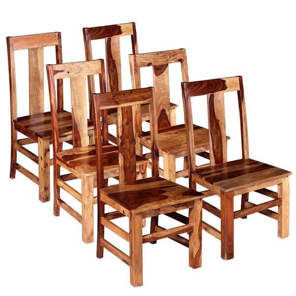 vidaXL Dining Chairs 6 pcs Solid Wood