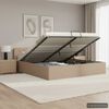 vidaXL Bed Frame without Mattress with Hydraulic Storage Cappuccino 180x200cm