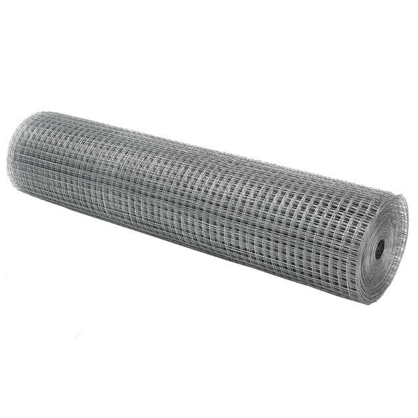 vidaXL Welded Wire Fence Silver 0.8 x 100 m Steel