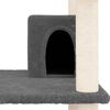 vidaXL Cat Tree with Sisal Scratching Posts Dark Grey 162 cm