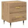 vidaXL Bedside Cabinet with Drawer 2 pcs Artisan Oak 40 x 35 x 47.5 cm