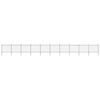 vidaXL Garden Fence with Hoop Top Steel 1781.5x150 cm Black