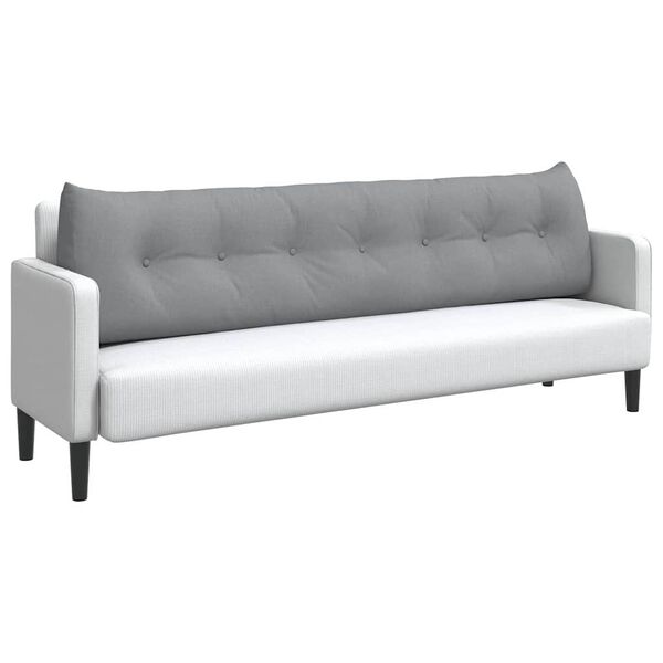 vidaXL Back Pillow Light Grey 200 x 24 x 50 cm Fabric