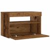 vidaXL Bedside Cabinet with LED Lights Old Wood 60x35x40 cm Engineered Wood