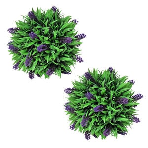 vidaXL Artificial Plant | Set of 2 | Mixed green with purple accents