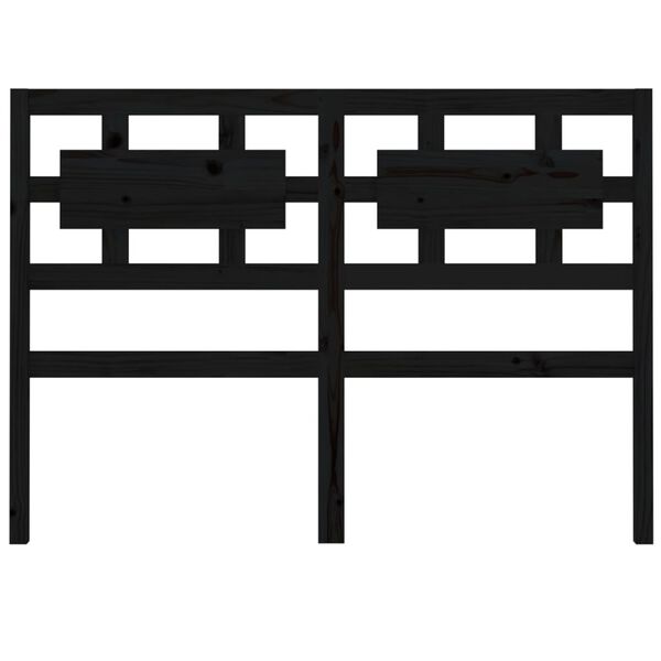vidaXL Bed Headboard Black 185.5x4x100 cm Solid Wood Pine