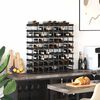 vidaXL Wine Rack for 72 Bottles Black Solid Pine Wood