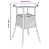 vidaXL Garden Dining Set 3 pcs Grey Poly rattan