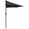 vidaXL Garden Parasol Black 294 x 150 x 224 cm Polyester and Steel