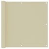vidaXL Balcony Screen Cream 90x500 cm Oxford Fabric