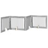 vidaXL Foldable Dog Gate with Stands 4 pcs Grey Sonoma 401 cm