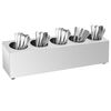 vidaXL Cutlery Holder 5 Grids Rectangular Stainless Steel