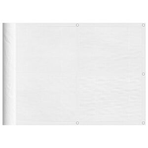 vidaXL Balcony Screen White 75x700 cm 100% Polyester Oxford