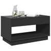vidaXL Coffee Table with Infinity LED Black 90x50x50 cm