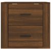 vidaXL Wall-mounted Bedside Cabinet Brown Oak 50x36x47 cm