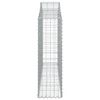 vidaXL Arched Gabion Basket 200x30x100/120 cm Galvanised Iron