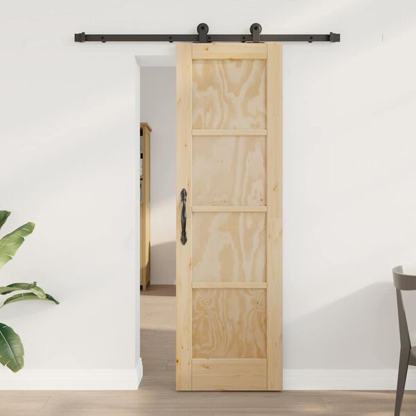vidaXL Sliding Door ORKDAL Brown 61 x 198.5 cm Solid Pine Wood