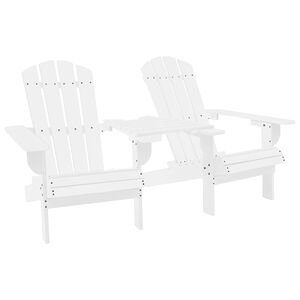 vidaXL Garden Adirondack Chair Solid Fir Wood White
