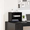 vidaXL Desk Organiser Black Oak 36 x 26 x 29.5 cm Engineered Wood