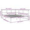 vidaXL Bookcase Bed without Mattress 140x200 cm Solid Wood Pine