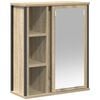 vidaXL Bathroom Wall Cabinet with Mirror Sonoma Oak 50x21x60 cm