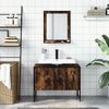vidaXL 2 Piece Bathroom Cabinet Set Smoked Oak Engineered Wood
