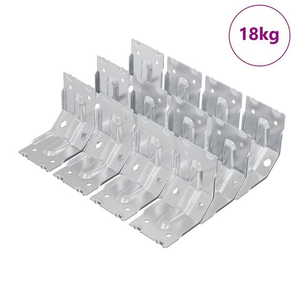 vidaXL Bracket 212 pcs Zinc-coated 106 x 55 x 1.5mm Steel