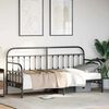 vidaXL Daybed Frame with Headboard Black 80 x 200 cm Steel