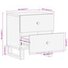 vidaXL Bedside Cabinets 2 pcs Brown and Black Solid Wood Mango