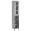 vidaXL Highboard Concrete Grey 34,5x34x180 cm Engineered Wood