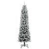 vidaXL Artificial Christmas Tree 300 LEDs and Flocked Snow 180 cm
