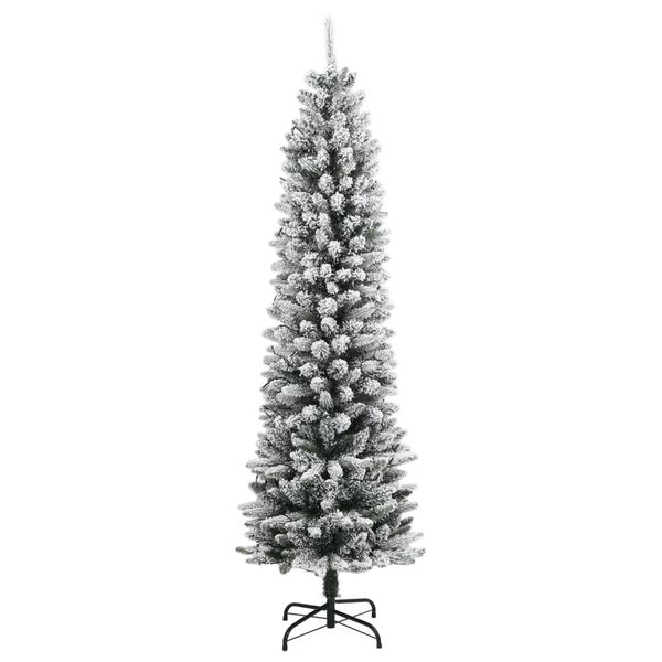 vidaXL Artificial Christmas Tree 300 LEDs and Flocked Snow 180 cm