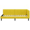 vidaXL Corner Bed Frame with Headboard Yellow 80 cm x 200 cm Velvet