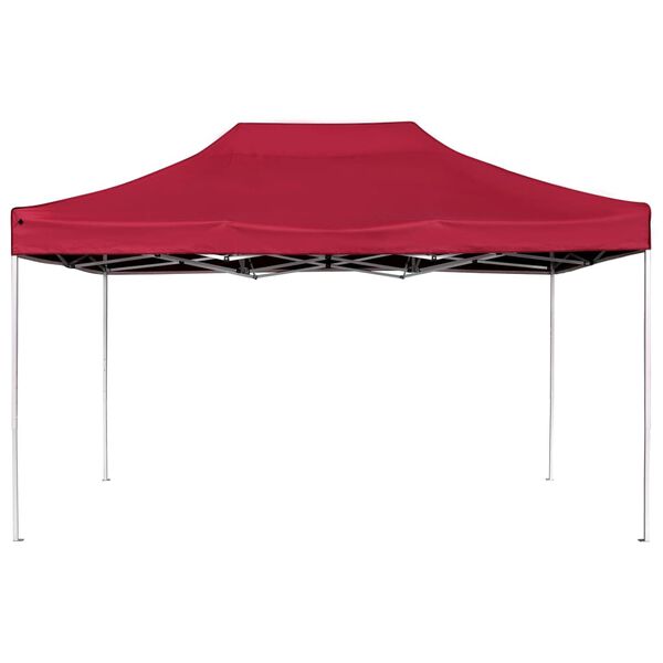 vidaXL Professional Folding Party Tent Aluminium 4.5x3 m Wine Red