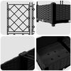 vidaXL Garden Planter 5 pcs Black 120 x 120 x 125.5 cm Steel