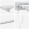 vidaXL Manual Awning Frame with LEDs White 4 x 3 m Aluminium