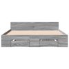 vidaXL Bed Frame with Drawers without Mattress Grey Sonoma 140x200 cm