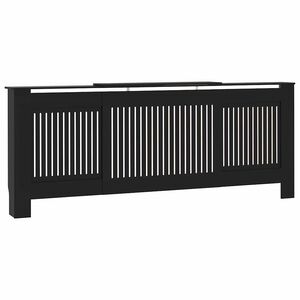 vidaXL Engineered Wood Radiator Cover Black 205 cm