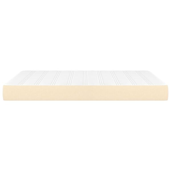 vidaXL Pocket Spring Bed Mattress Medium Cream 140x190x20 cm Fabric