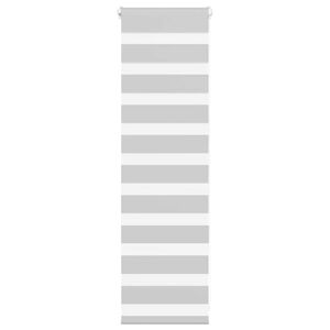 vidaXL Zebra Blind Light Grey 40x100 cm Fabric Width 35.9 cm Polyester