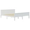vidaXL Bed Frame without Mattress White Solid Wood Pine 180x200 cm Super King