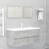 vidaXL Bathroom Furniture Set Concrete Grey Engineered Wood